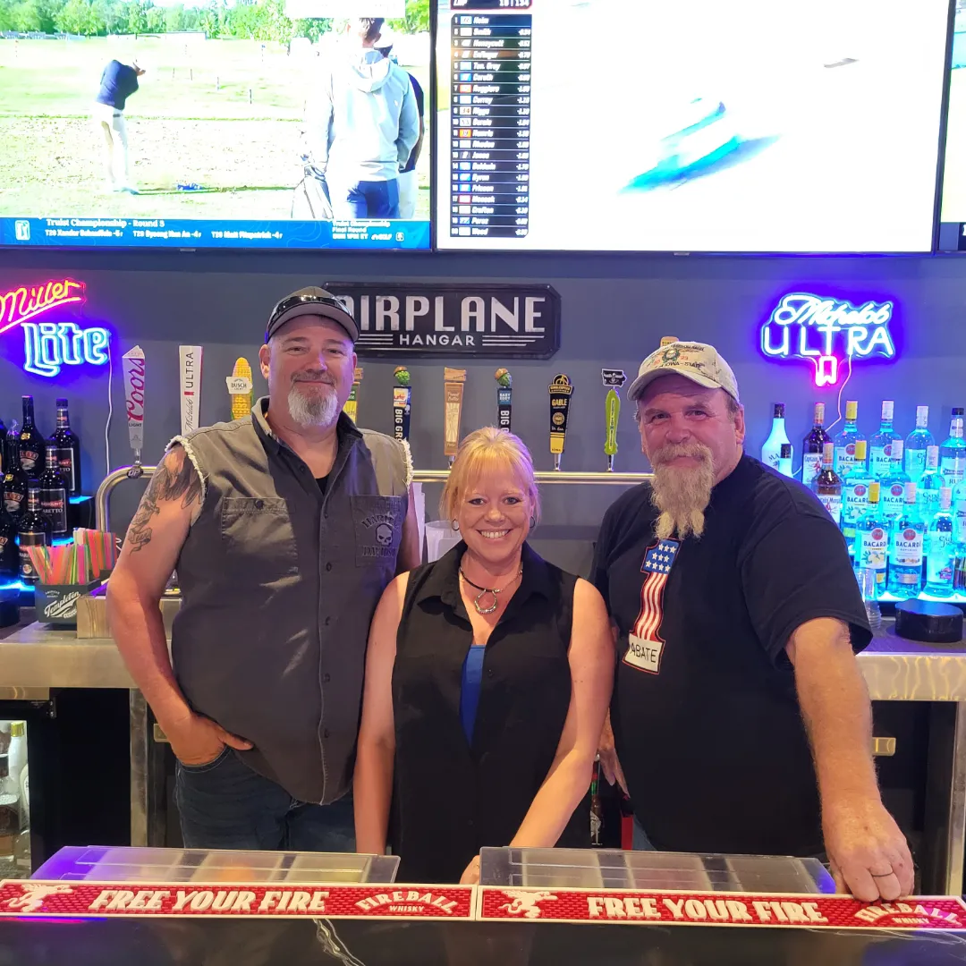 full bar at Top Flight Grille