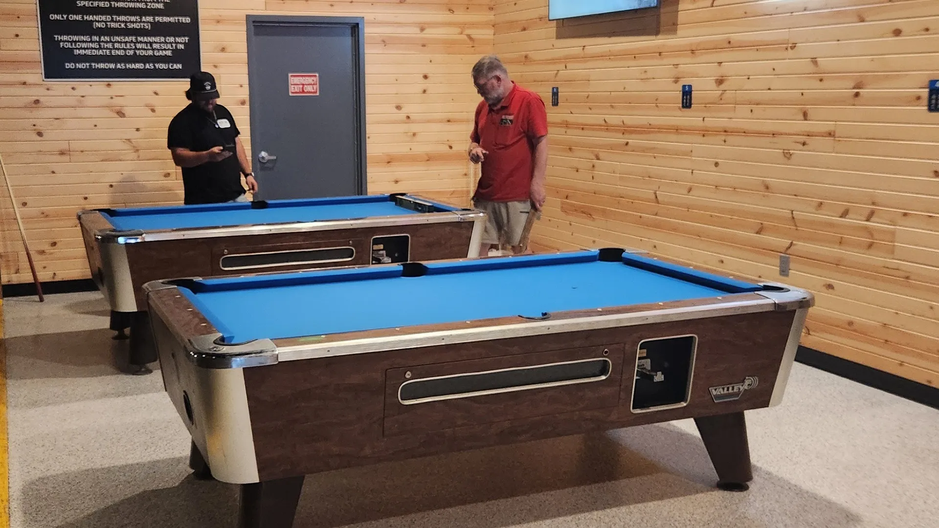 pool tables at Top Flight Grille in Iowa Falls