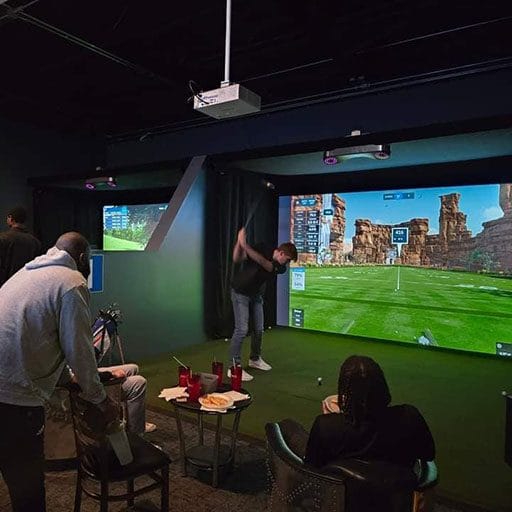 Golf simulator fun at top flight grille